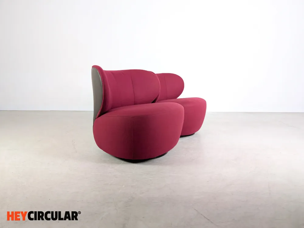 2x Orignal Walter Knoll Sessel EOOS Stoff lila Design
