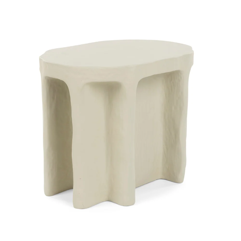 Ovaler Beistelltisch BORN TO BE ALIVE beige