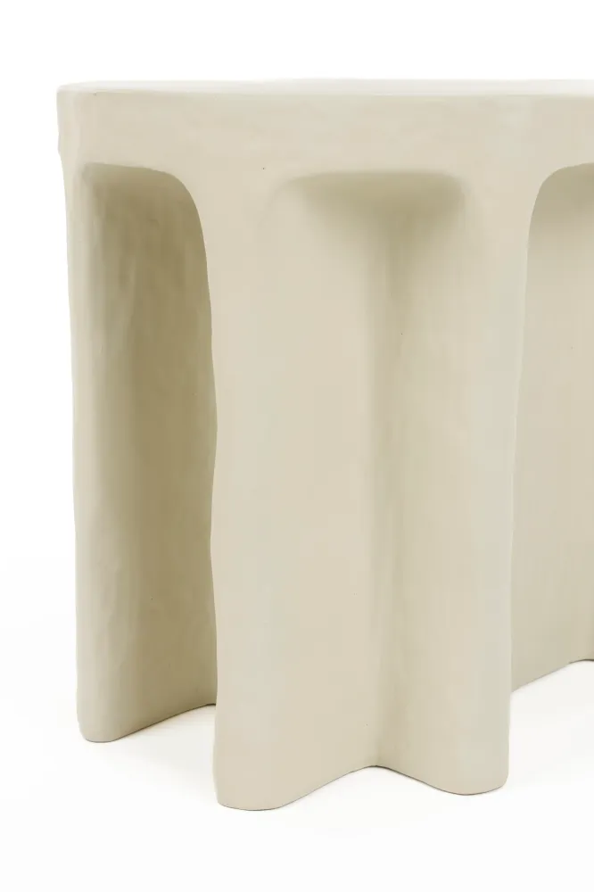 Ovaler Beistelltisch BORN TO BE ALIVE beige