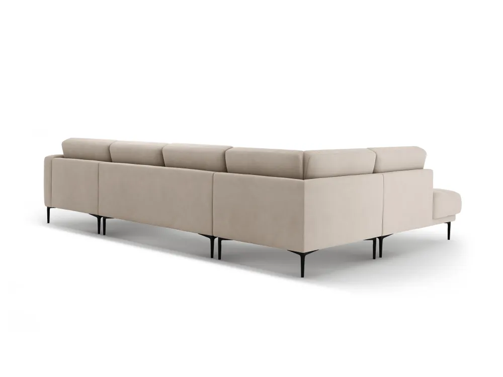 Panoramabank linksseitig aus Samt BEMY beige