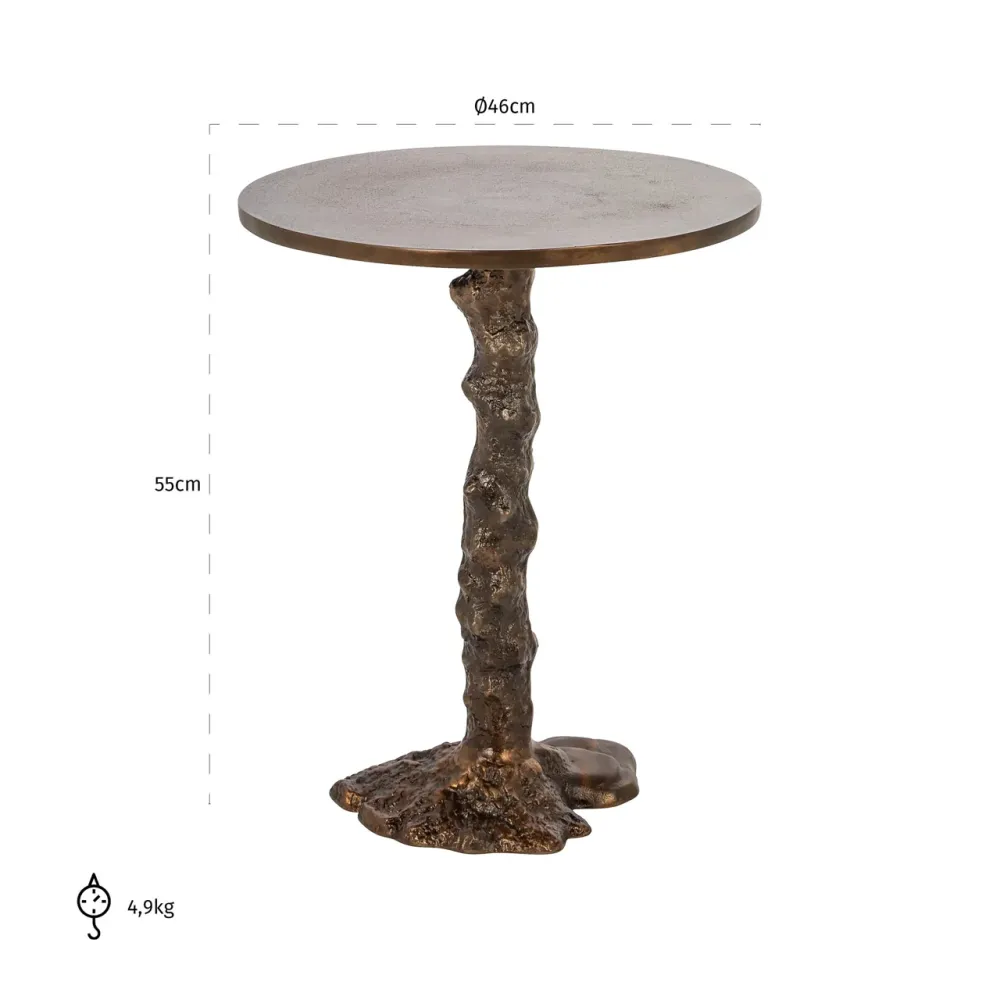 Richmond Interiors Beistelltisch Misty bronze