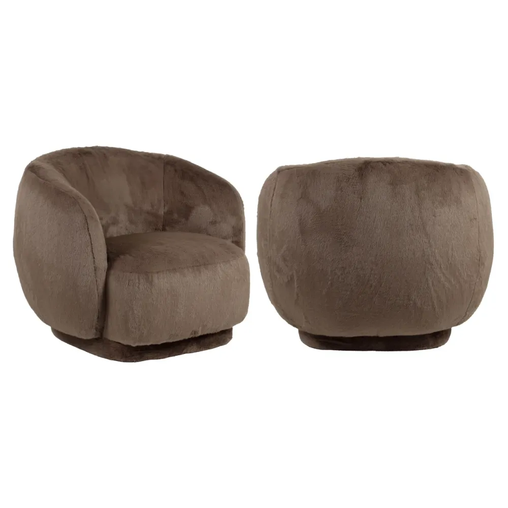 Richmond Interiors Faux Fur Sessel Negreslo | Braun
