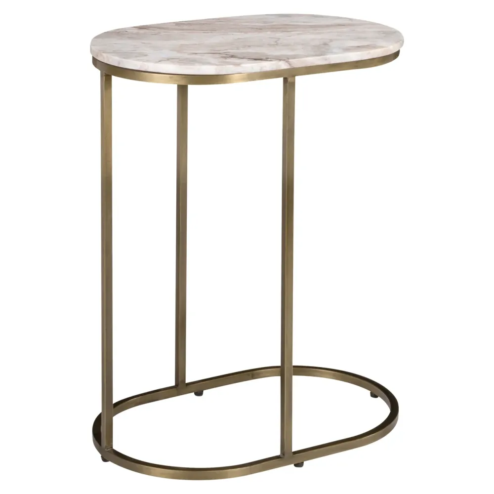 Richmond Interiors Marmor-Beistelltisch Bottega | Blush Beige
