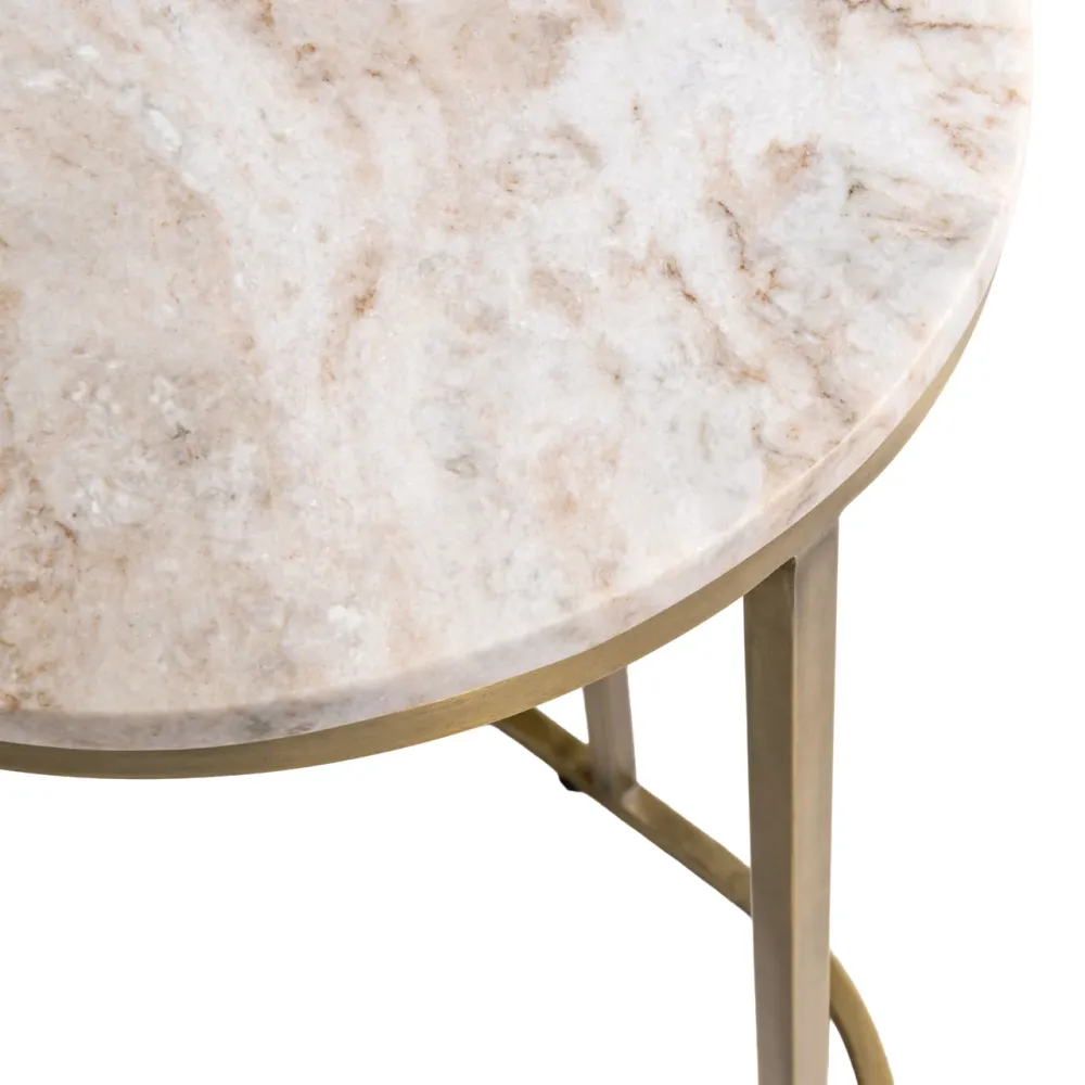 Richmond Interiors Marmor-Beistelltisch Bottega | Blush Beige