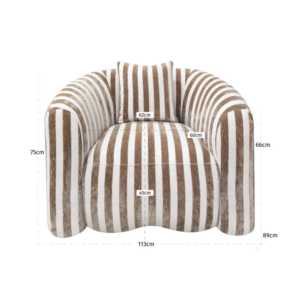 Richmond Interiors Sessel Luxandra | Stripes