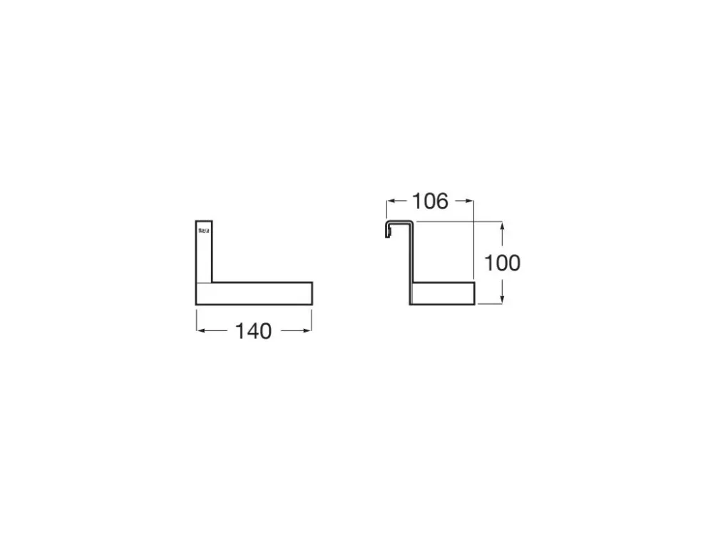 Roca - Schwarzer, matter Toilettenpapierhalter für Möbel A817924NB0