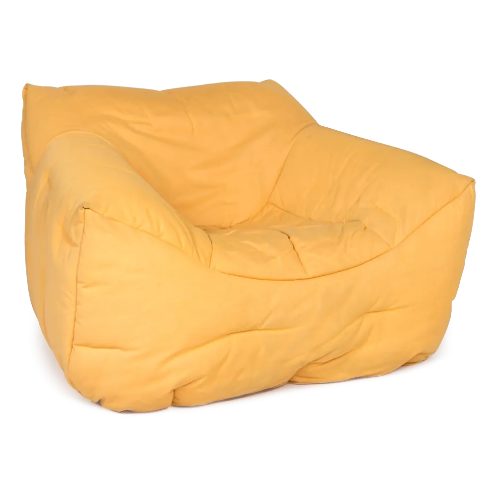 Roche Bobois Informel Designer Stoff Sessel Gelb Hans Hopfer #8489
