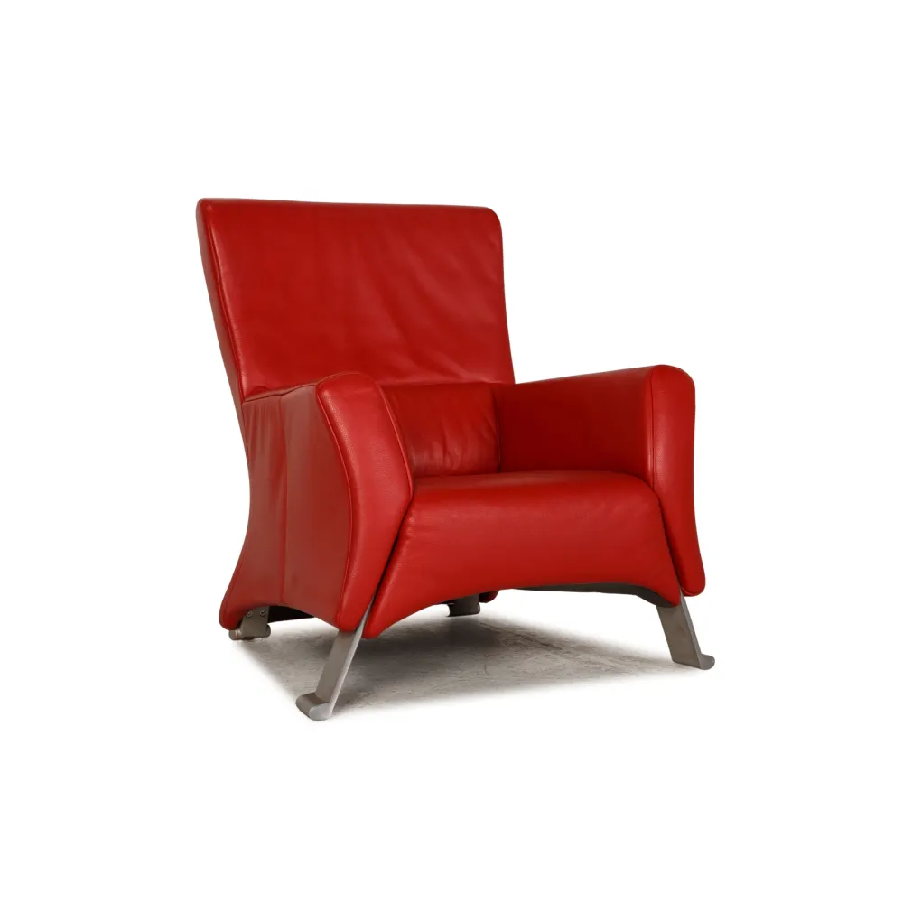 Rolf Benz 322 Leder Sessel Rot