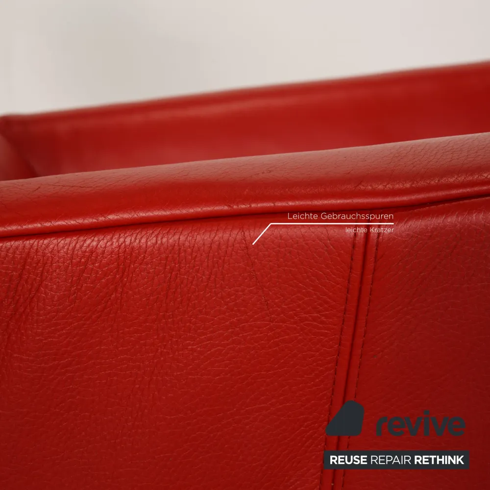 Rolf Benz 322 Leder Sessel Rot