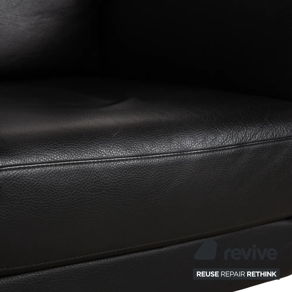 Rolf Benz Ego Leder 2x Sessel Schwarz