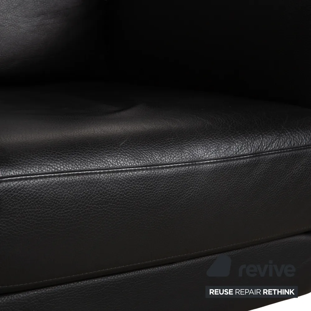 Rolf Benz Ego Leder Sessel Schwarz