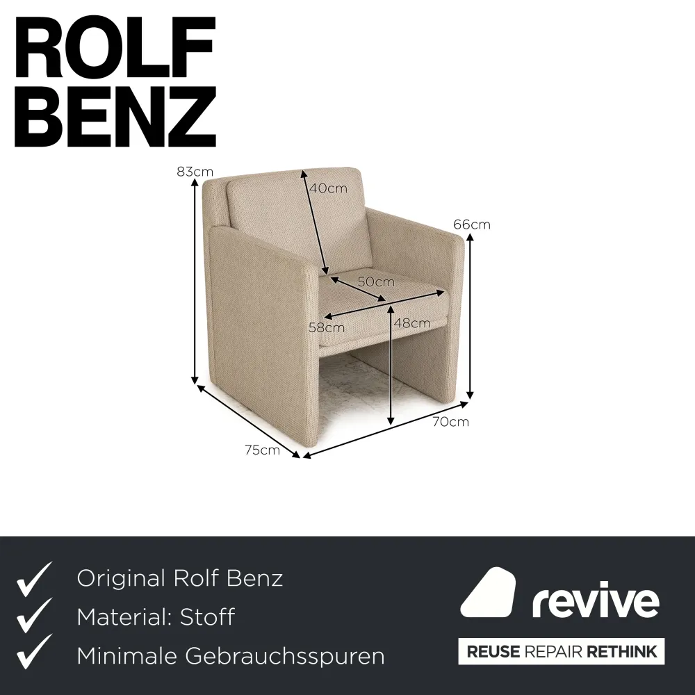 Rolf Benz Ego Stoff Sessel Grau