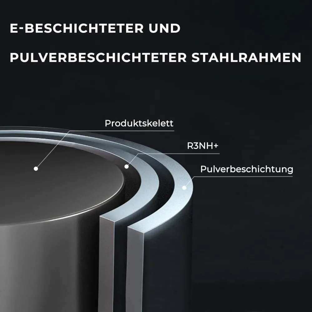 Runder Beistelltisch 2 Ebenen Schwarz Metall 45x45x53cm