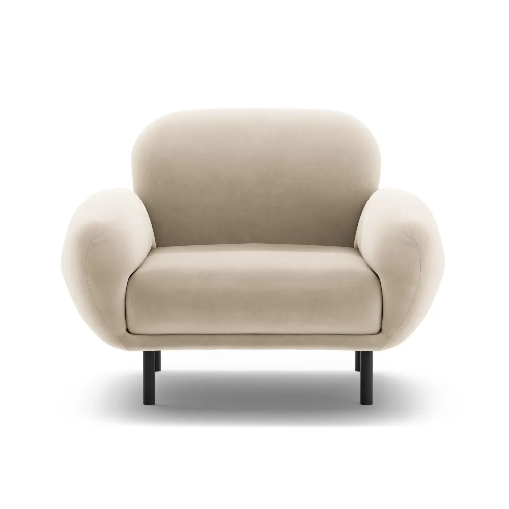 Samt Sessel POPPY ecru