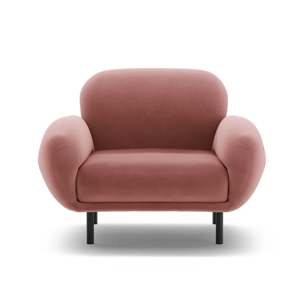 Samt Sessel POPPY schmutziges Rosa