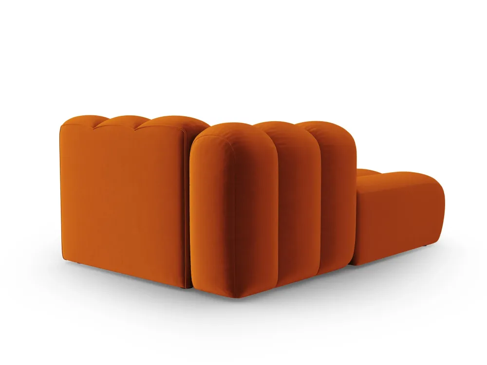Samt-Sessel links LUPINE ziegelrot