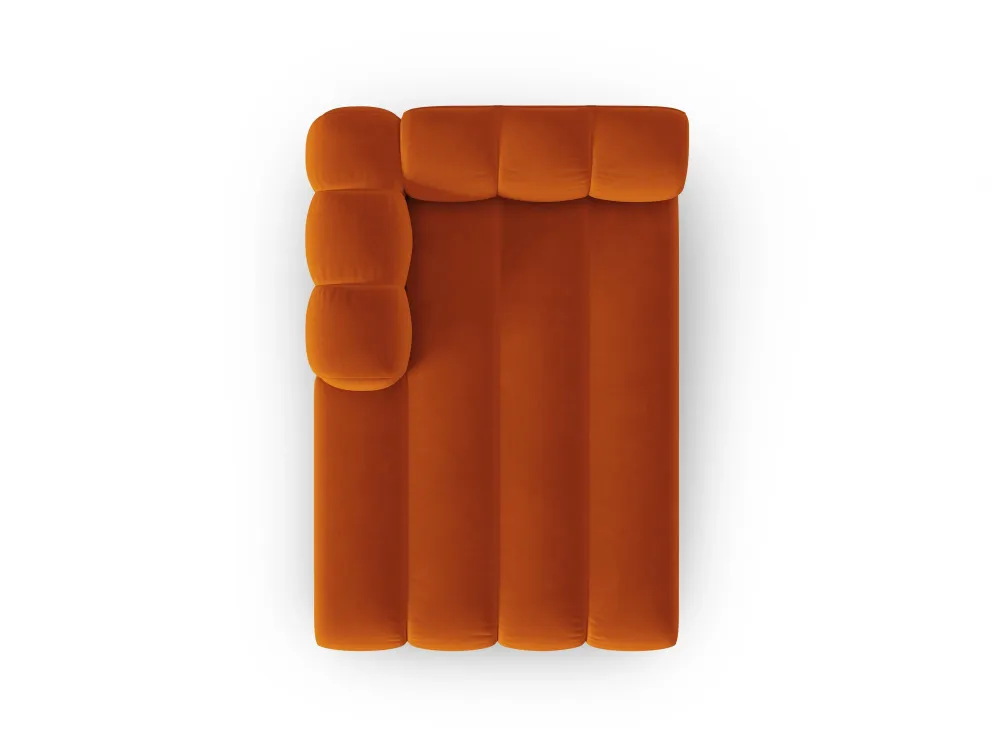Samt-Sessel links LUPINE ziegelrot