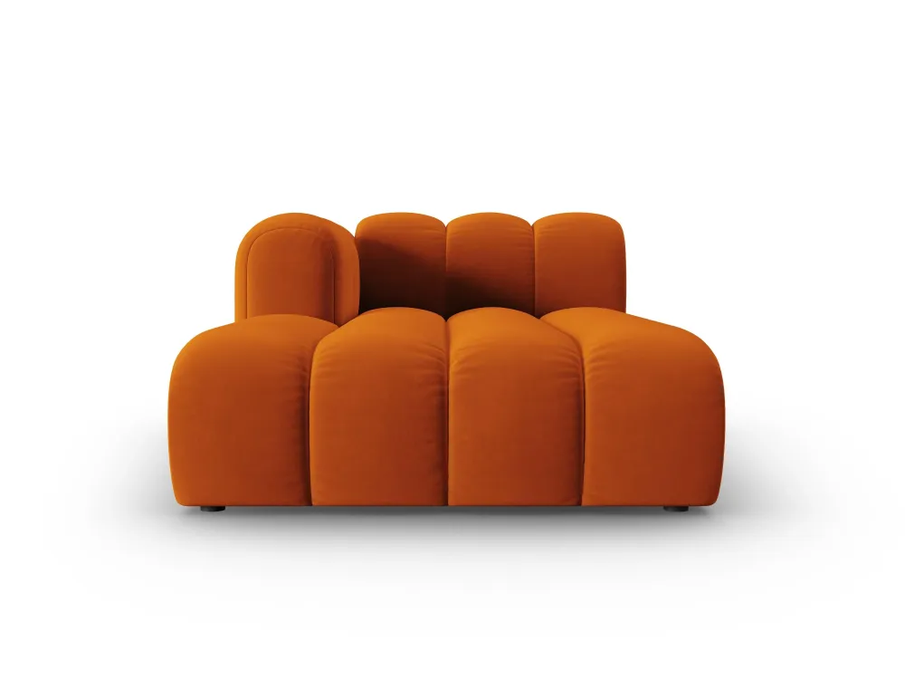 Samt-Sessel links LUPINE ziegelrot