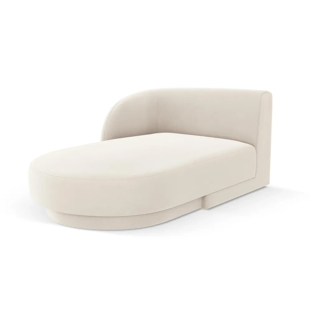 Samt-Sessel links MILEY hellbeige