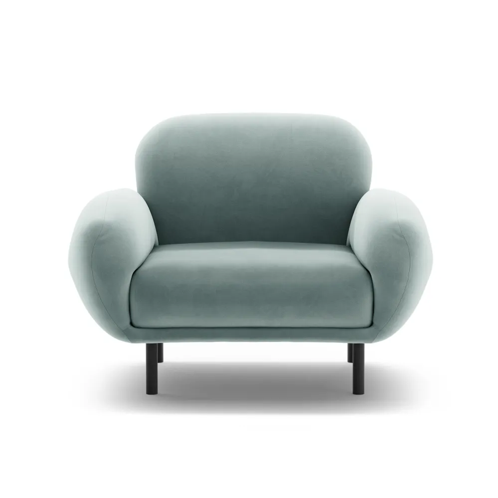 Samt-Sessel POPPY hellblau