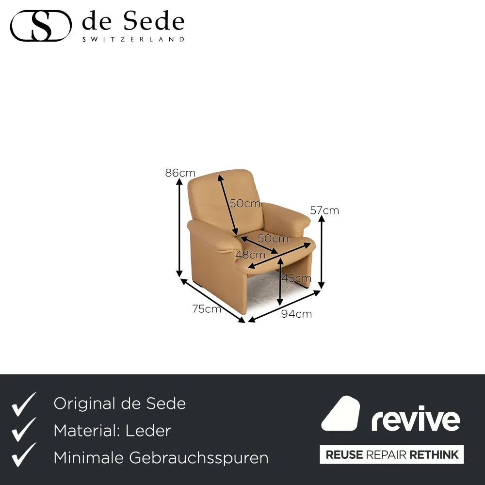 de sede DS 320 Leder Sessel Creme