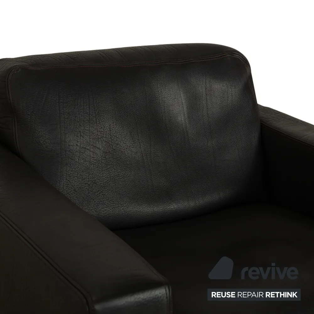 de Sede DS-270 Leder Sessel Schwarz Schiefer