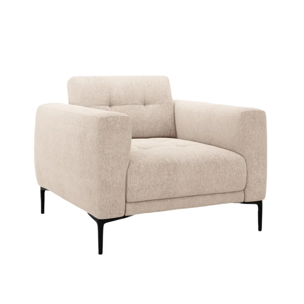 Sessel BEMY sandfarbener Chenille