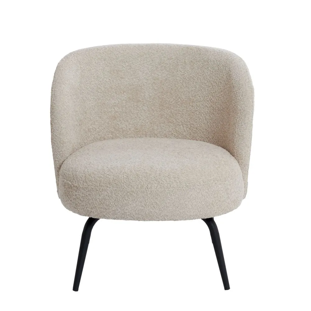 Sessel DIEYDA beige schwarz 67x68x72cm