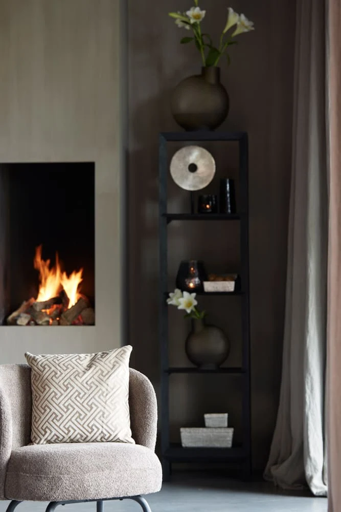 Sessel DIEYDA beige schwarz 67x68x72cm