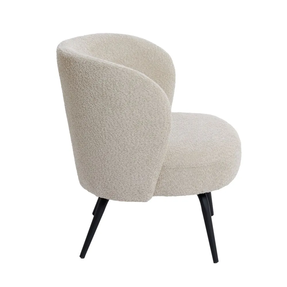 Sessel DIEYDA beige schwarz 67x68x72cm