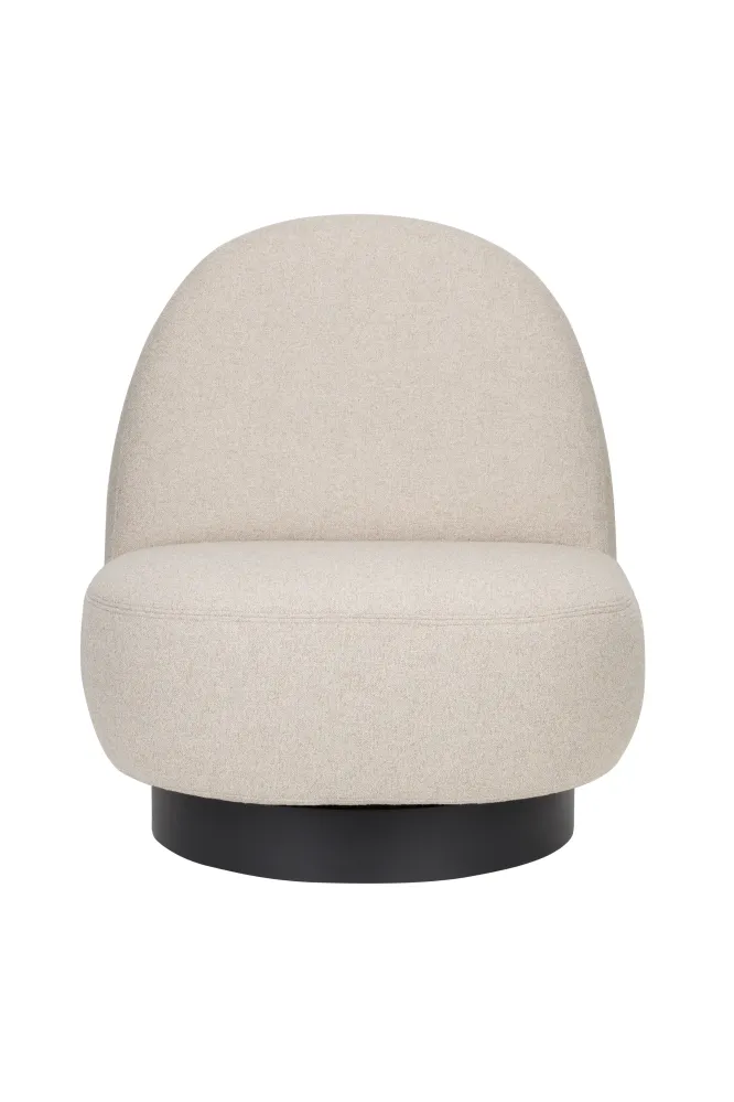Sessel EDEN cappuccino mit schwarzem Gestell