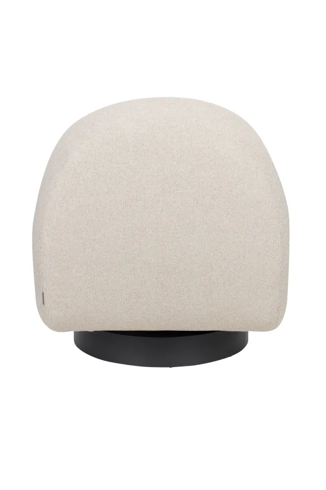 Sessel EDEN cappuccino mit schwarzem Gestell