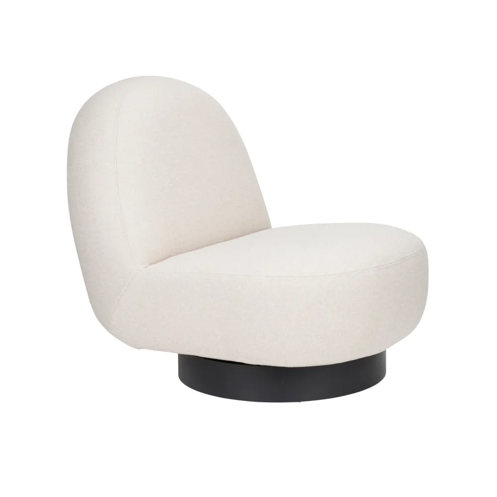 Sessel EDEN latte mit schwarzem Gestell