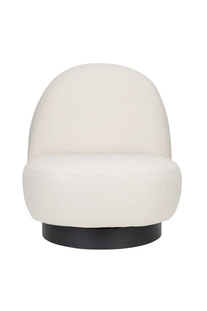 Sessel EDEN latte mit schwarzem Gestell