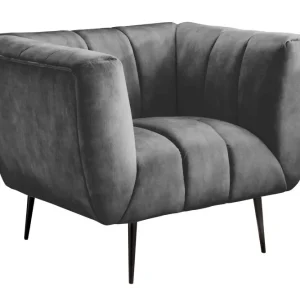 Sessel Elegance Samt grau