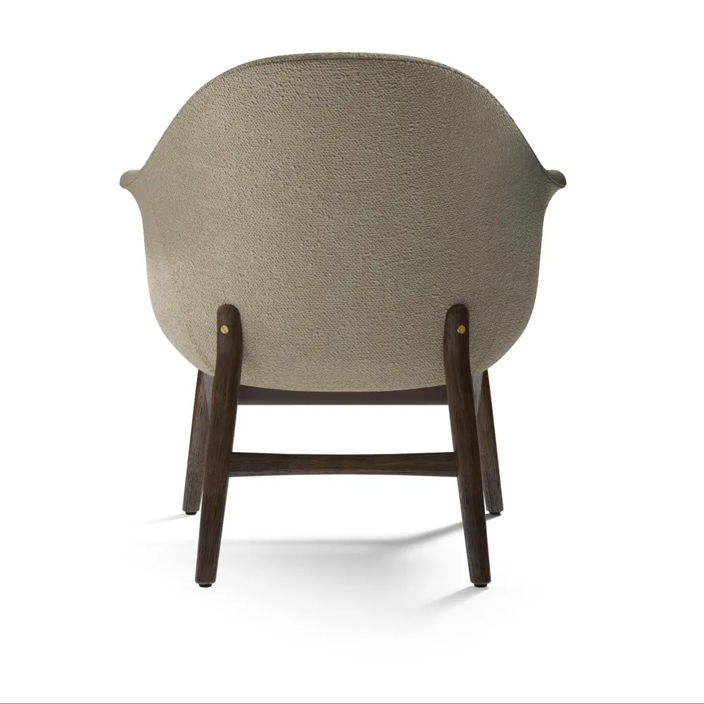 Sessel HARBOUR beige mit dunklem Eichenfuß