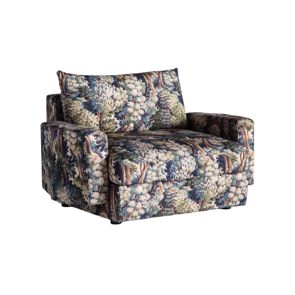 Sessel LAUREL mit Pflanzenmotiv