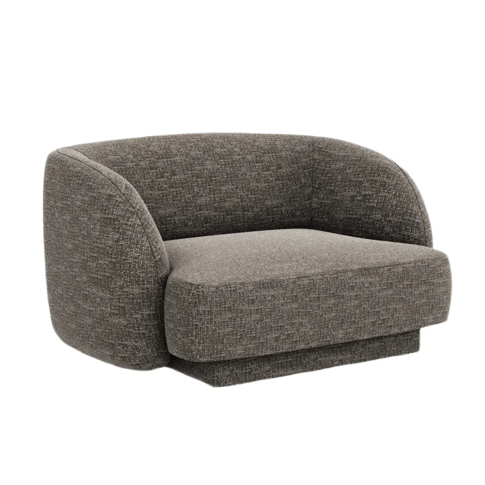 Sessel MILEY graues Chenille seidig