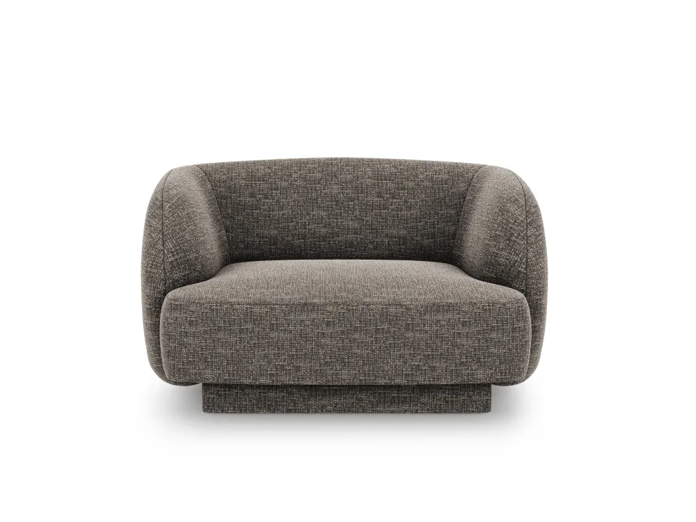 Sessel MILEY graues Chenille seidig