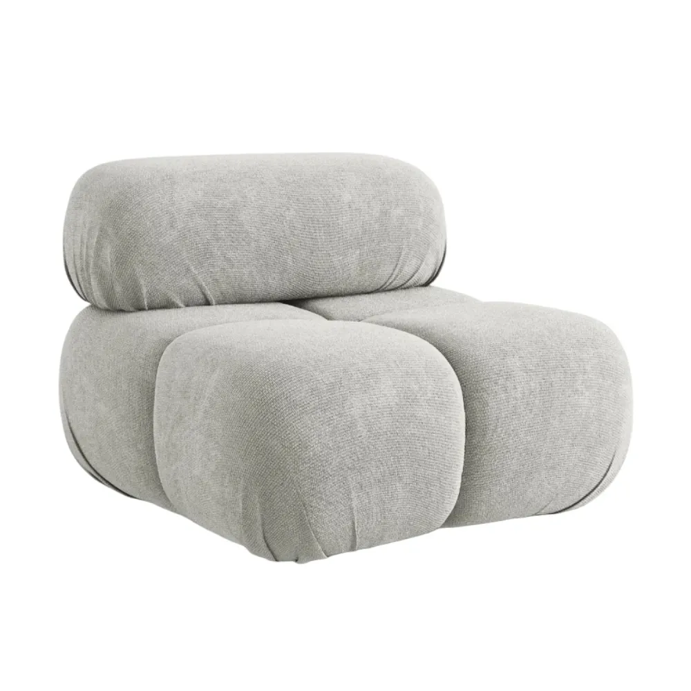 Sessel / Modul LOKUA hellgraues Chenille