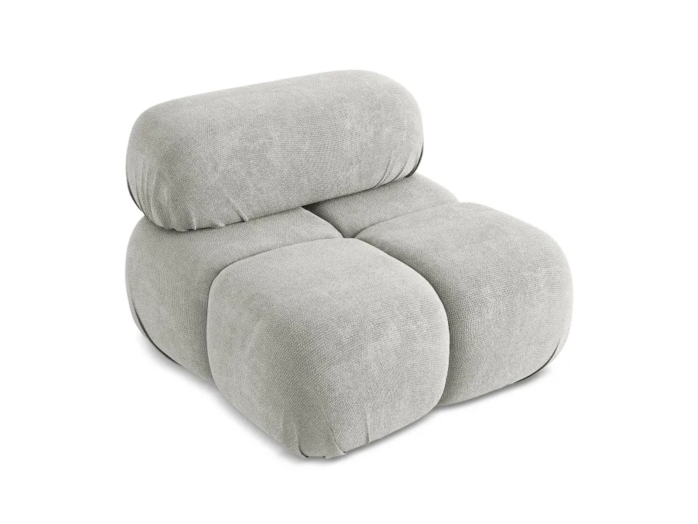 Sessel / Modul LOKUA hellgraues Chenille