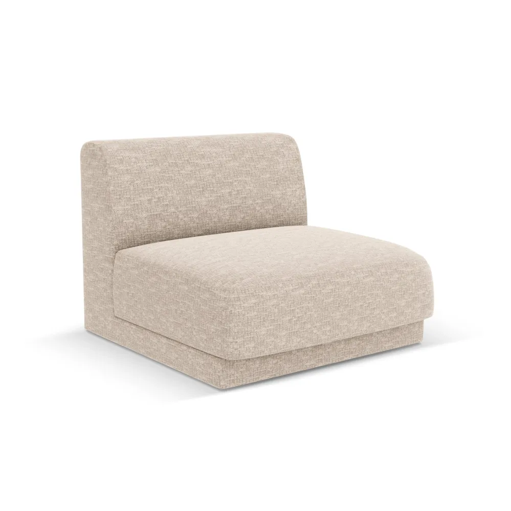 Sessel / Modul MILEY beige schimmernder Chenille