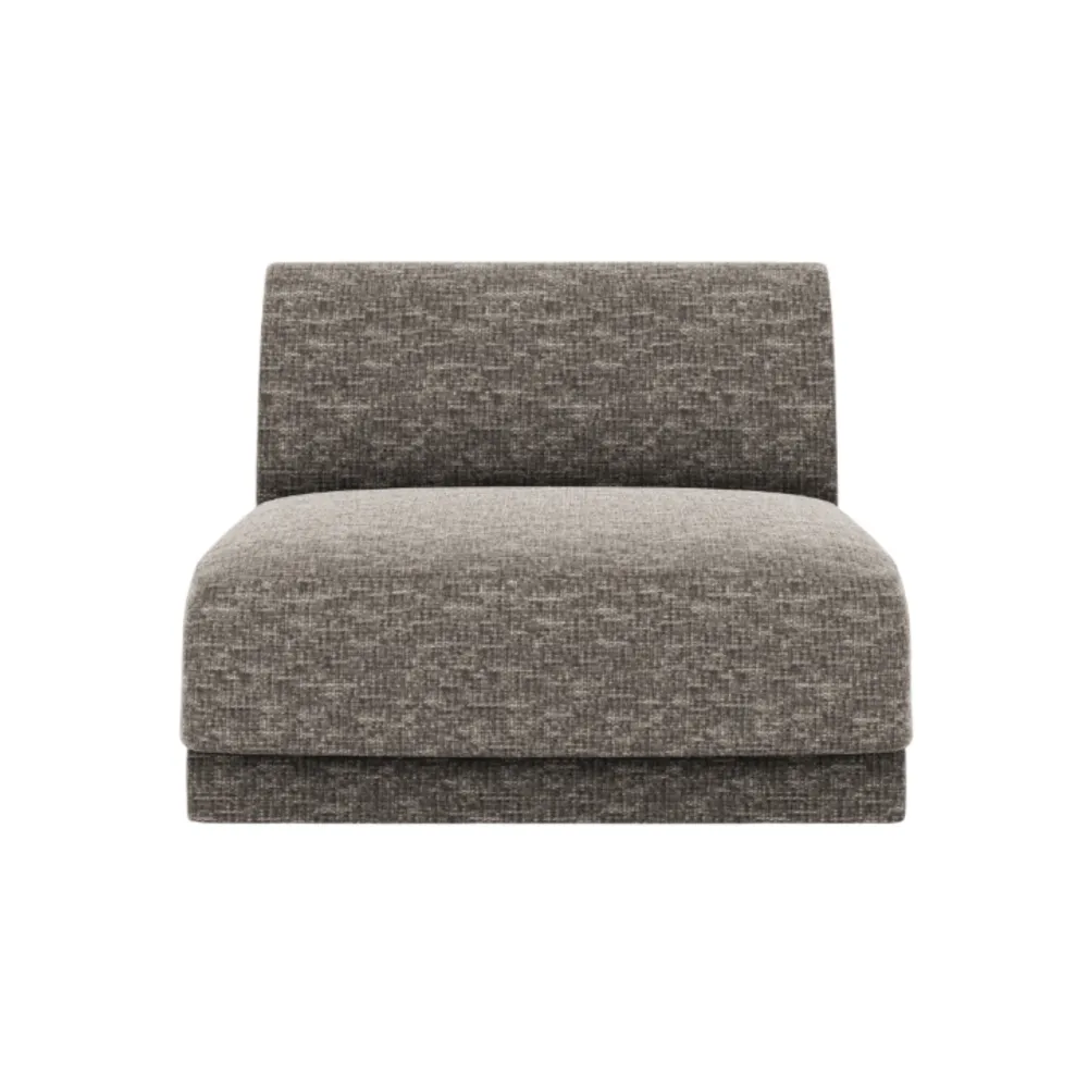 Sessel / Modul MILEY graues, seidiges Chenille