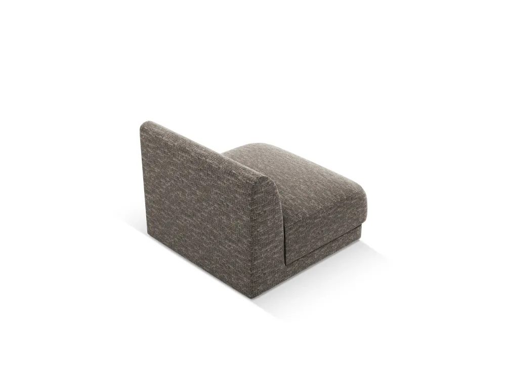 Sessel / Modul MILEY graues, seidiges Chenille