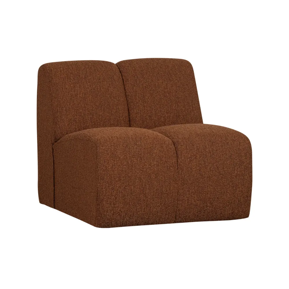 Sessel / Modul MOJO rostbraun Bouclé