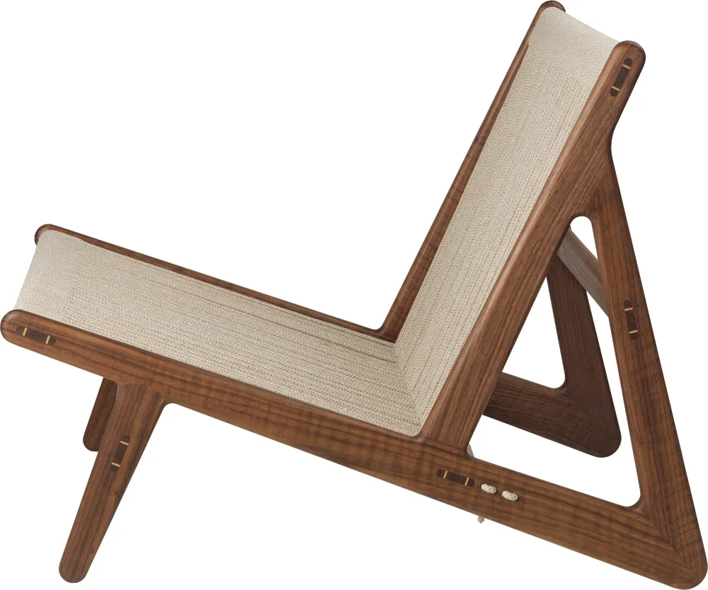 Sessel MR01 Nussbaum und Leinen