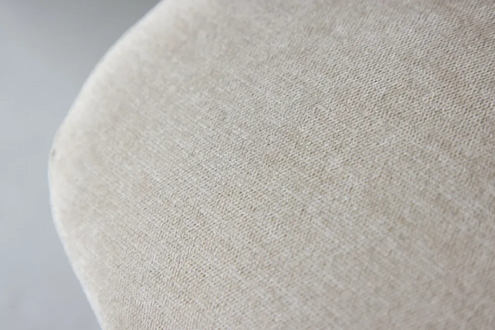 Sessel Rile aus Gummibaumholz - Beige