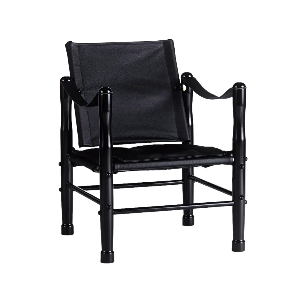 Sessel SAFARI schwarze Leder