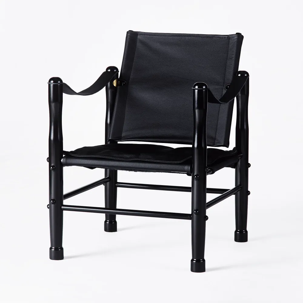 Sessel SAFARI schwarze Leder