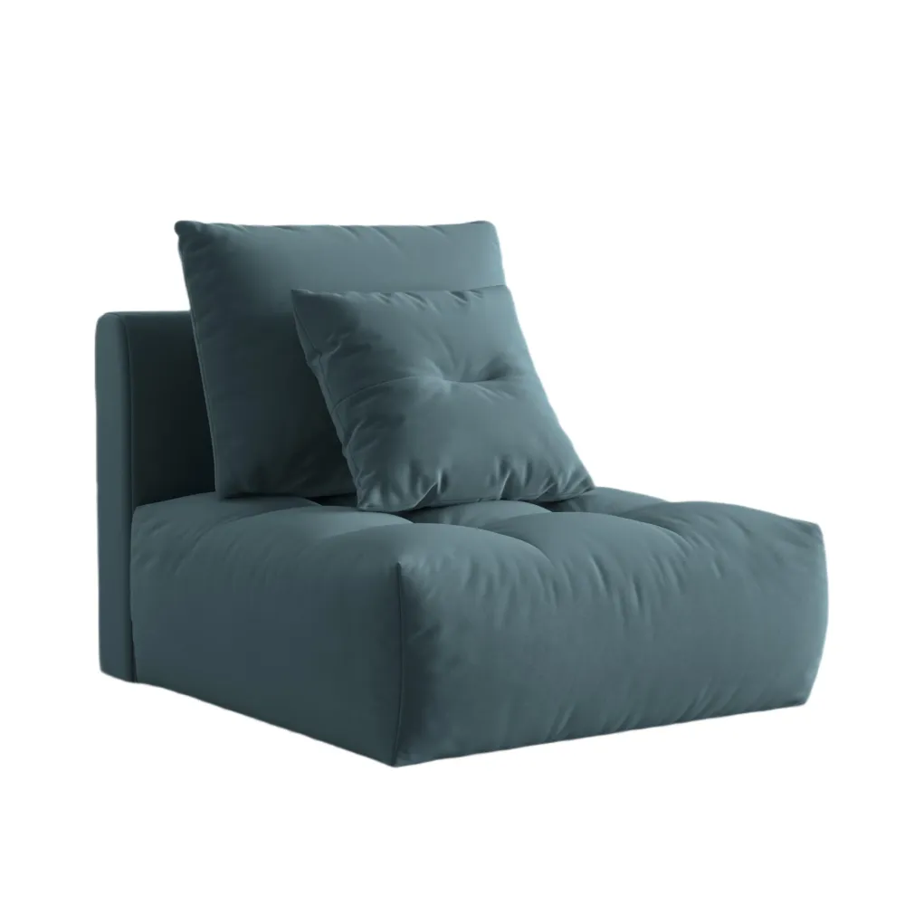 Sessel / Samtmodul BLOOM hellblau